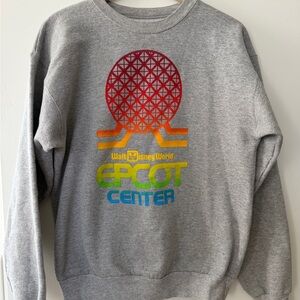 Walt Disney World Epcot Center Gray Crewneck Sweater